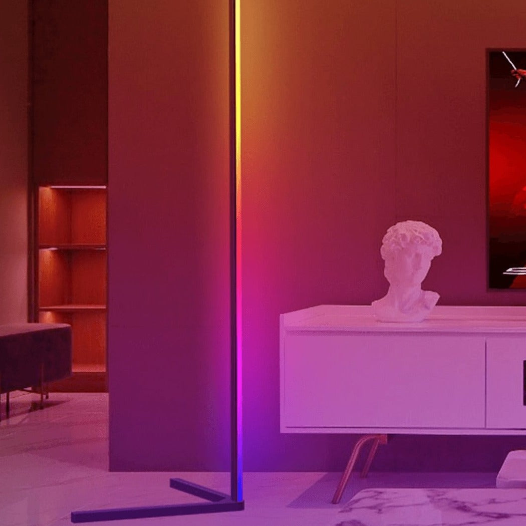 LED Floor Lamp with RGB Color Customization and Remote Control