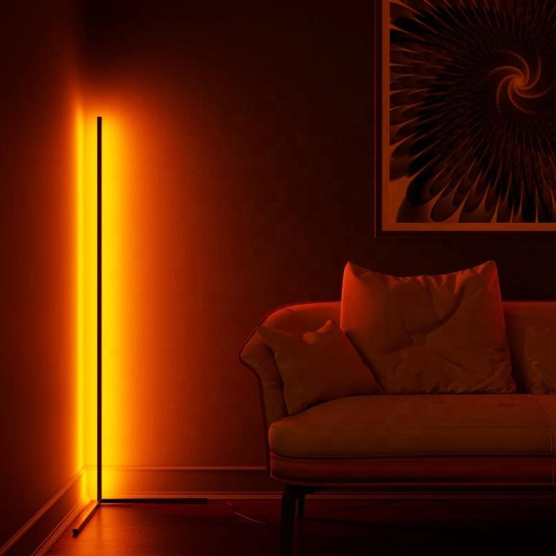 LED Floor Lamp with RGB Color Customization and Remote Control