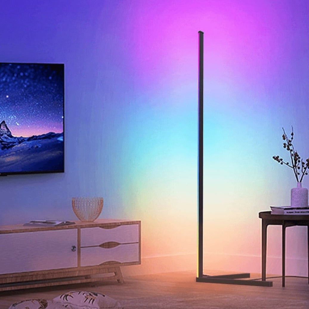 LED Floor Lamp with RGB Color Customization and Remote Control
