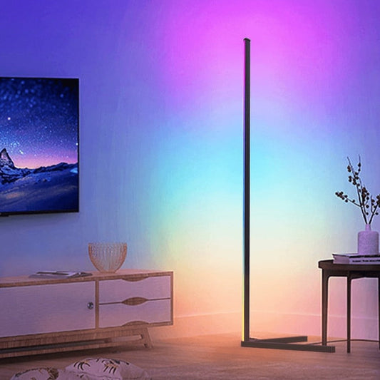 LED Floor Lamp with RGB Color Customization and Remote Control