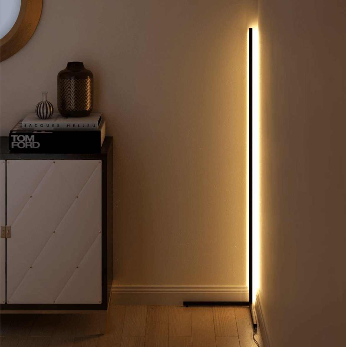 LED Floor Lamp with RGB Color Customization and Remote Control