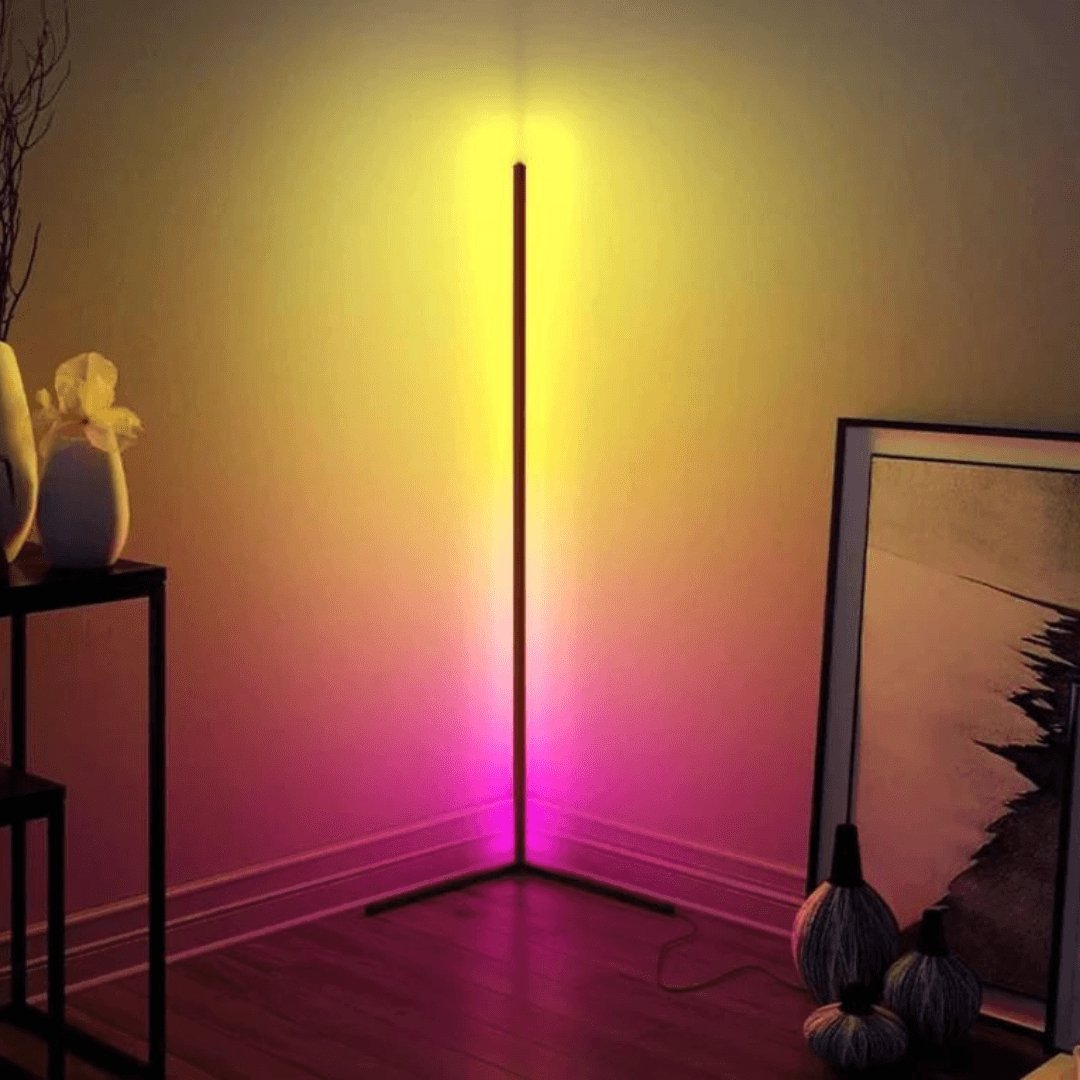 LED Floor Lamp with RGB Color Customization and Remote Control