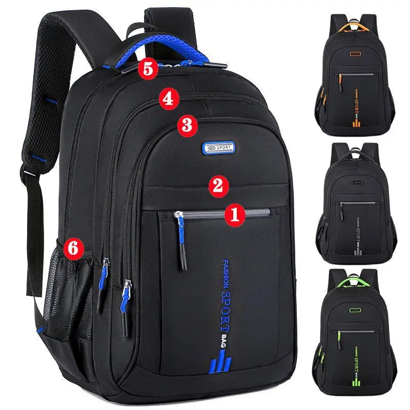 Waterproof Oxford Men's Backpack with Padded Straps