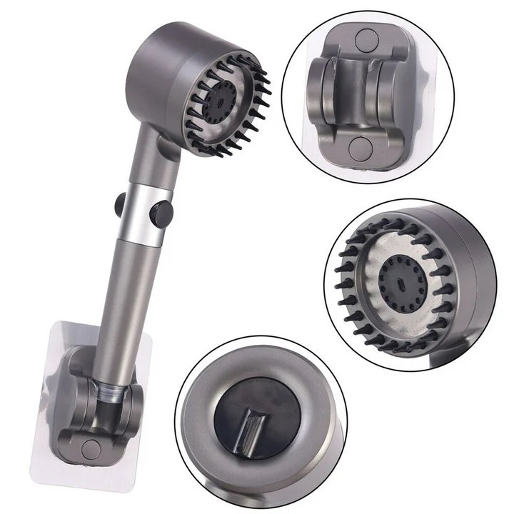 High-Pressure Massage Shower Head with 3 Spray Settings and Filtration