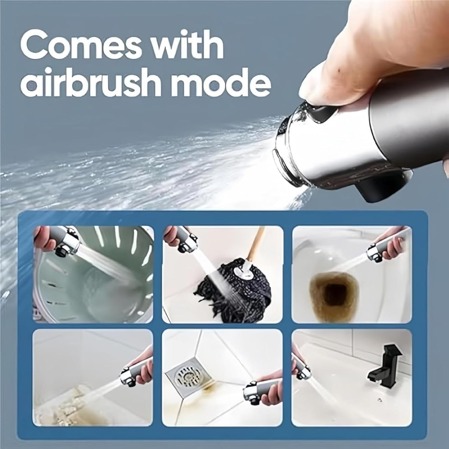 High-Pressure Massage Shower Head with 3 Spray Settings and Filtration