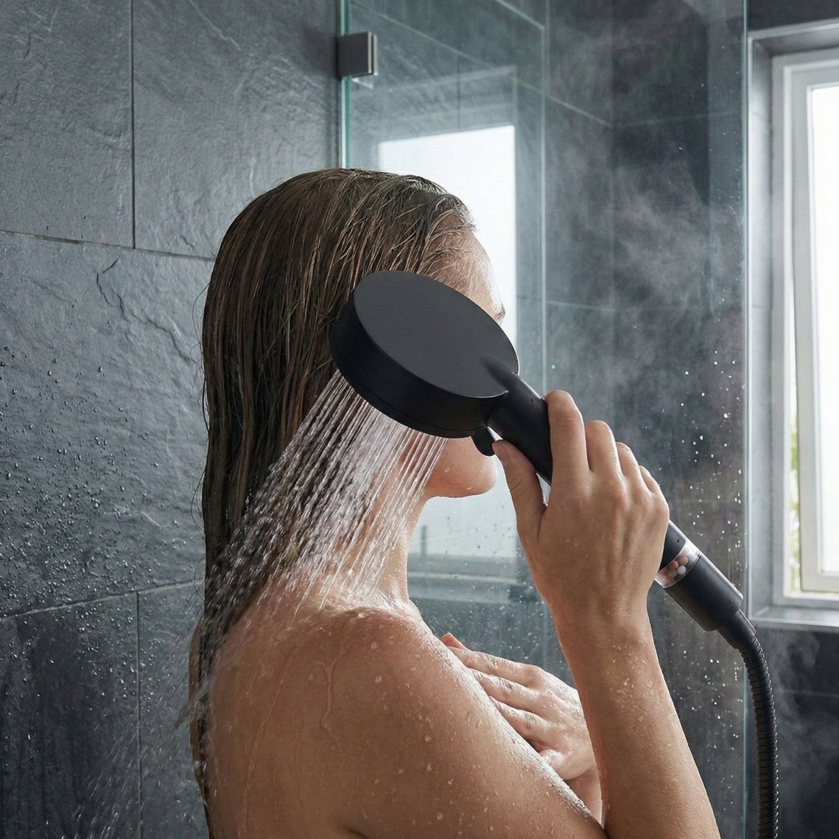 High-Pressure 9-Mode Shower Head with Mineral Filtration