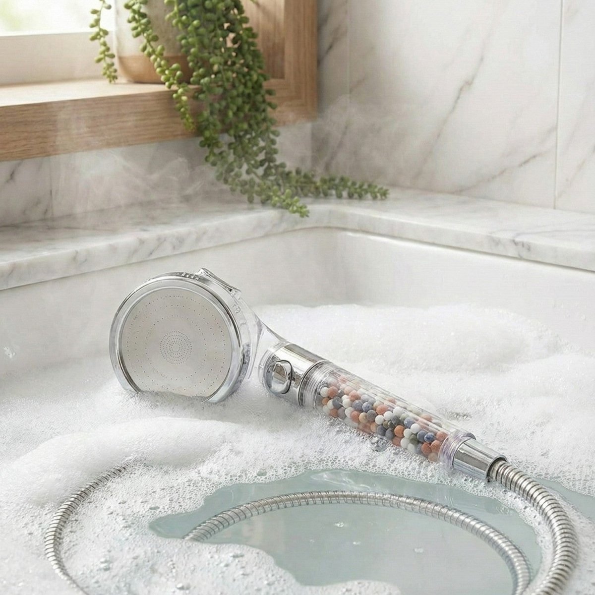 High-Pressure Shower Head with 3-Stage Mineral Filtration