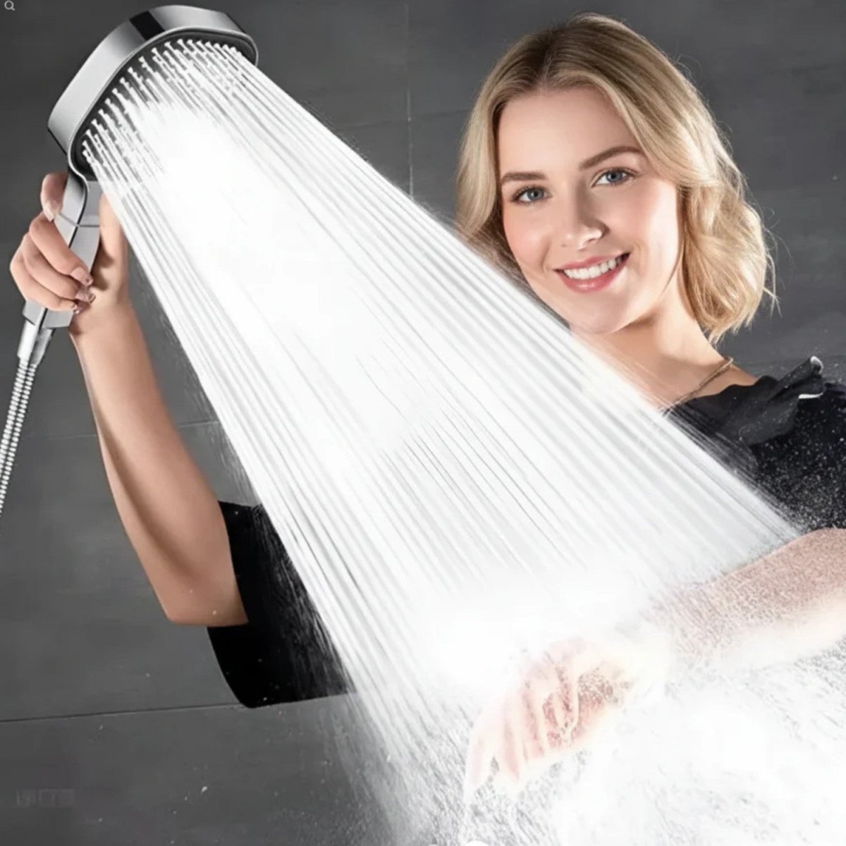 High Pressure Turbo Boost Shower Head with Filtration and Customizable Spray