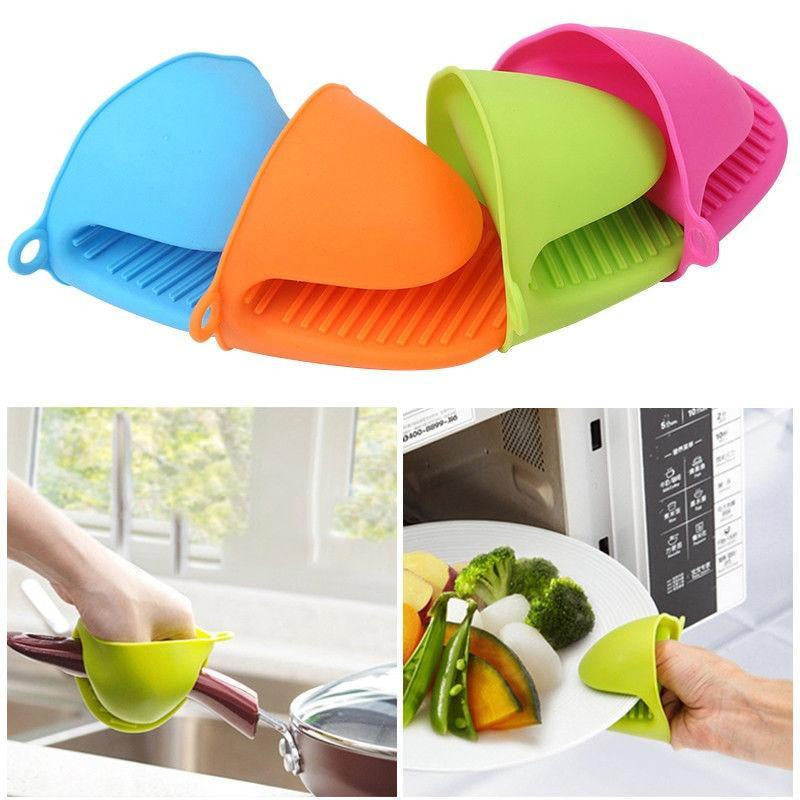 Silicone Anti-Burn Oven Mitt with Ribbed Grip