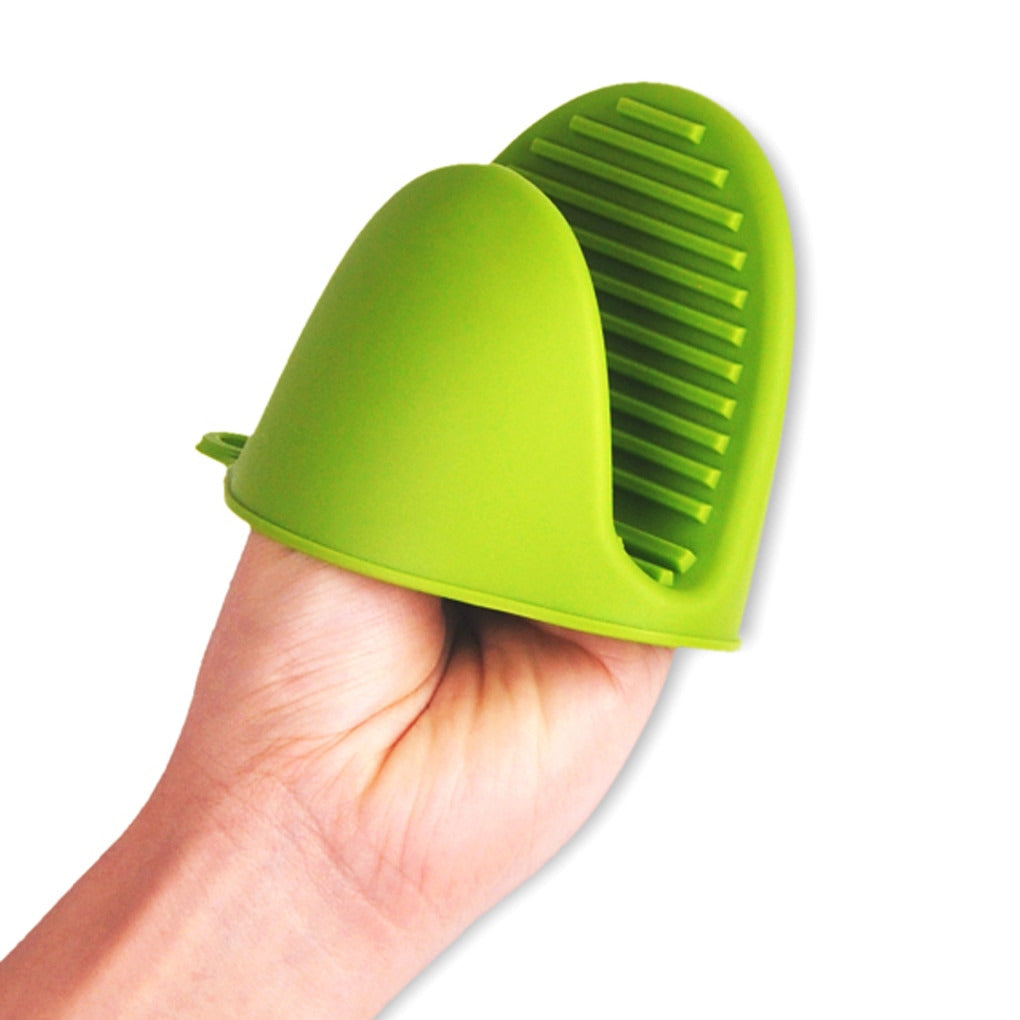 Silicone Anti-Burn Oven Mitt with Ribbed Grip