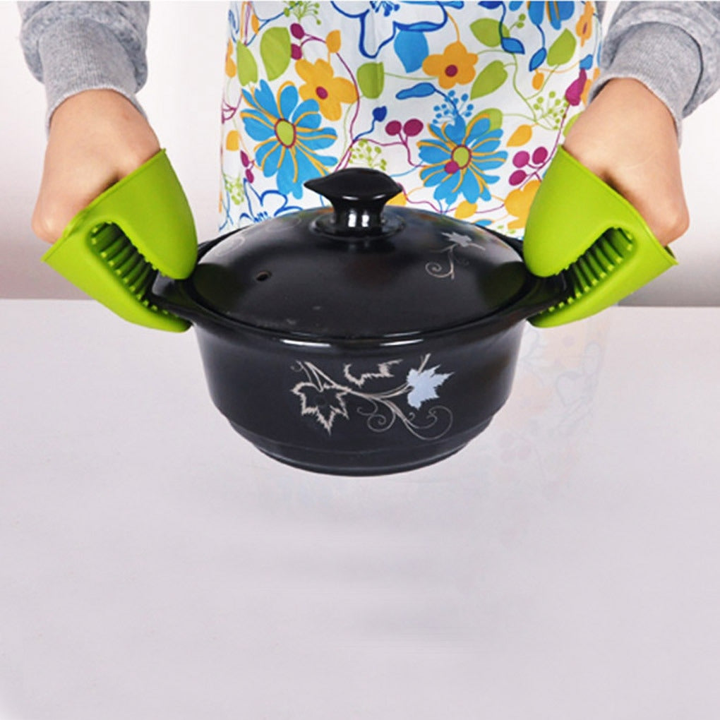 Silicone Anti-Burn Oven Mitt with Ribbed Grip