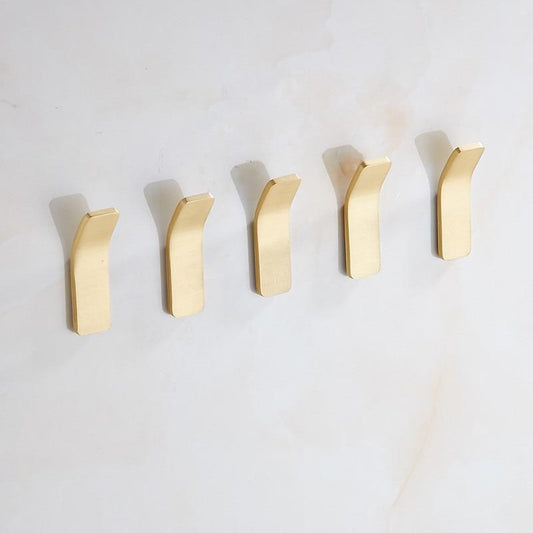Gold Brass Wall Hooks - Elegant Coat Hooks for Hallway and Bedroom