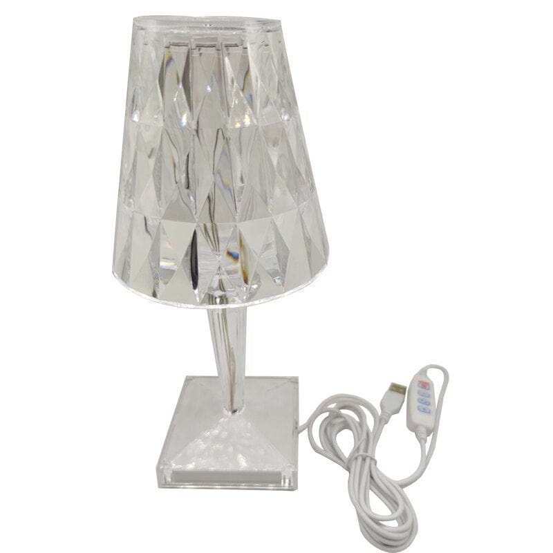 LED Diamond Crystal Table Lamp with Rechargeable Battery