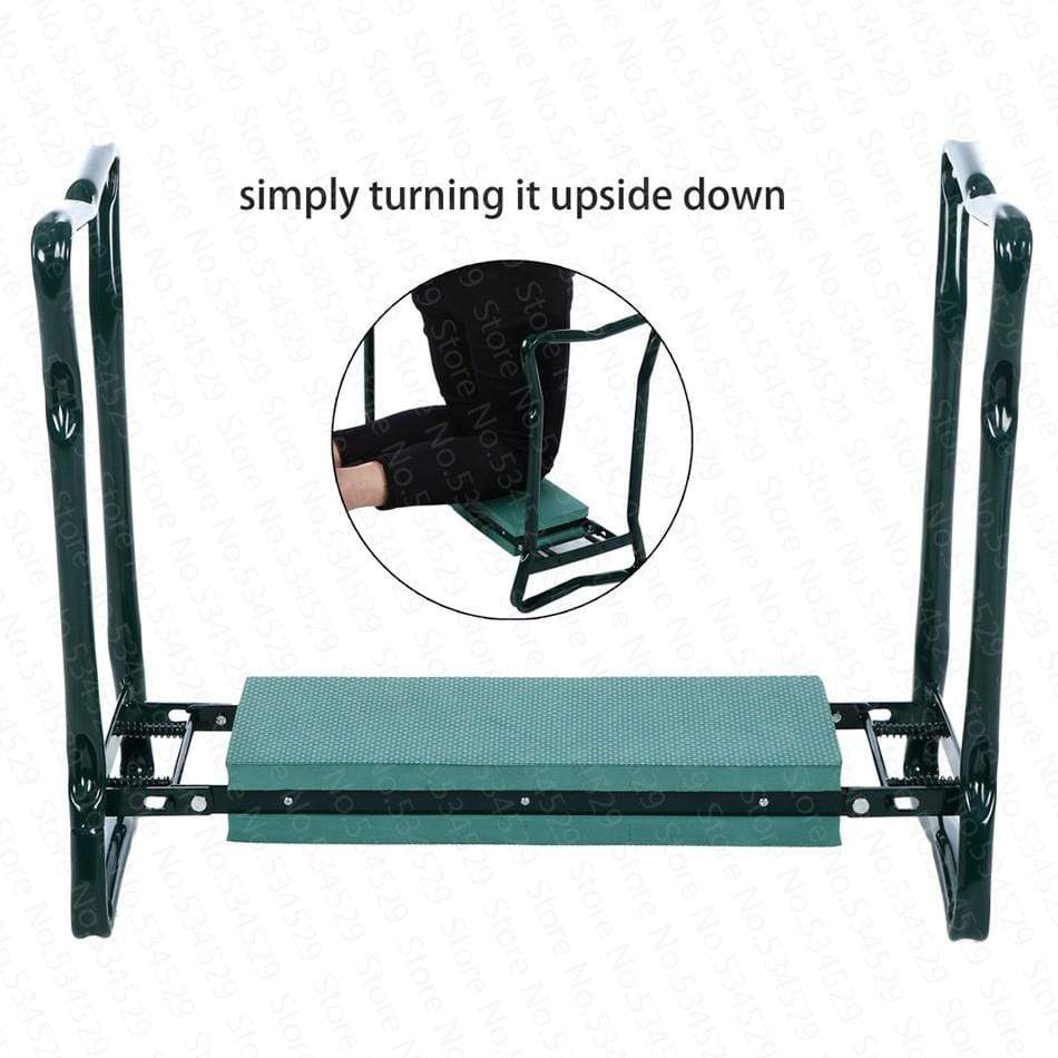 Folding Ergonomic Gardening Kneeler with Tool Bag