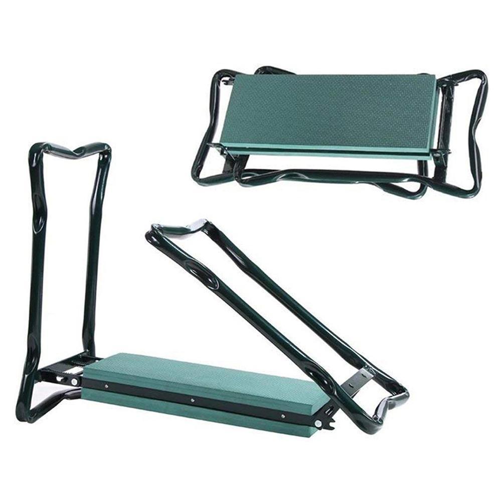 Folding Ergonomic Gardening Kneeler with Tool Bag