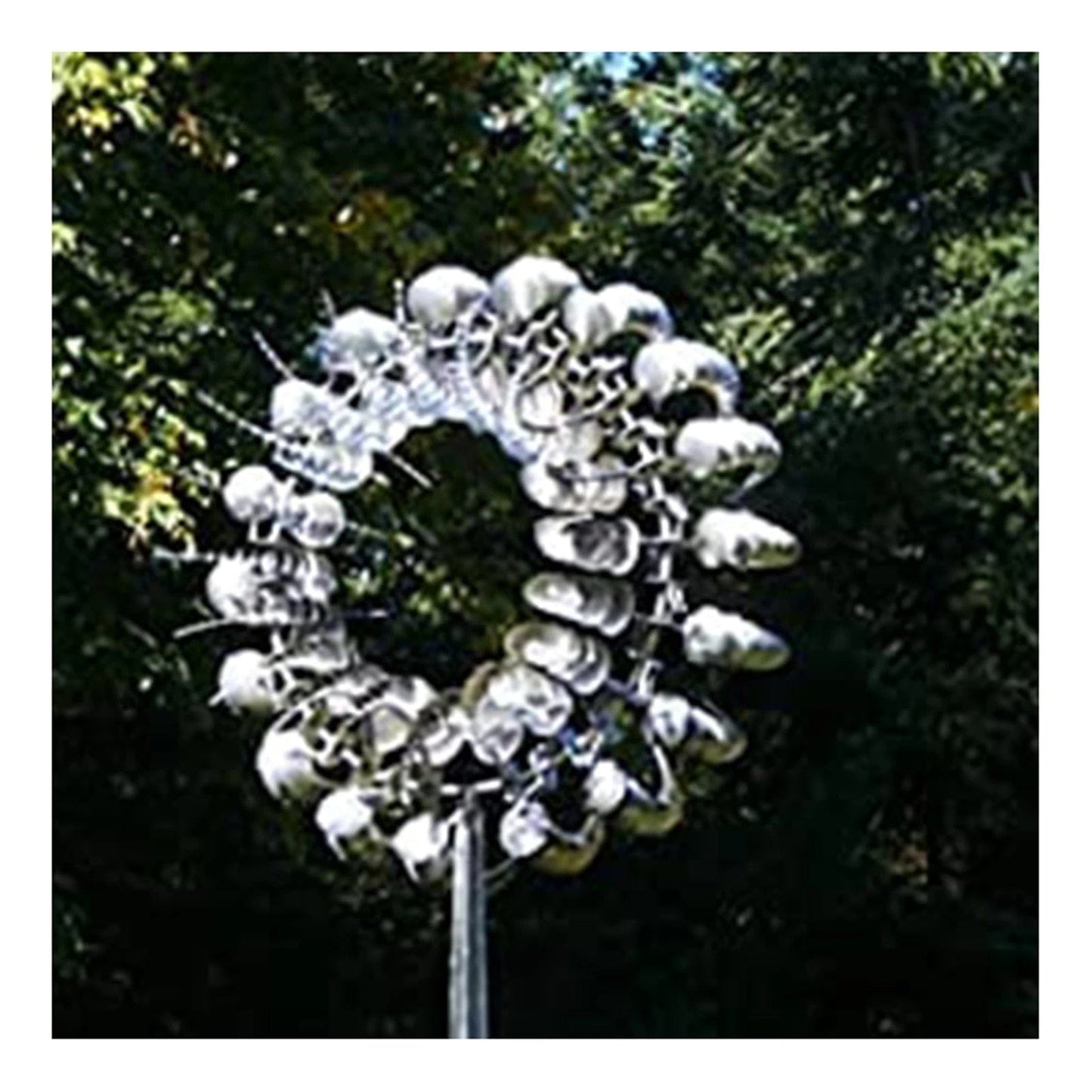 Solar Metal Windmill Garden Spinner with Colorful Blades