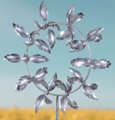 Solar Metal Windmill Garden Spinner with Colorful Blades