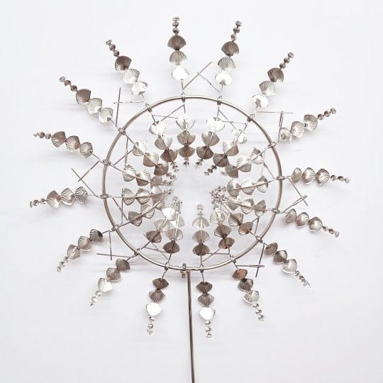 Solar Metal Windmill Garden Spinner with Colorful Blades