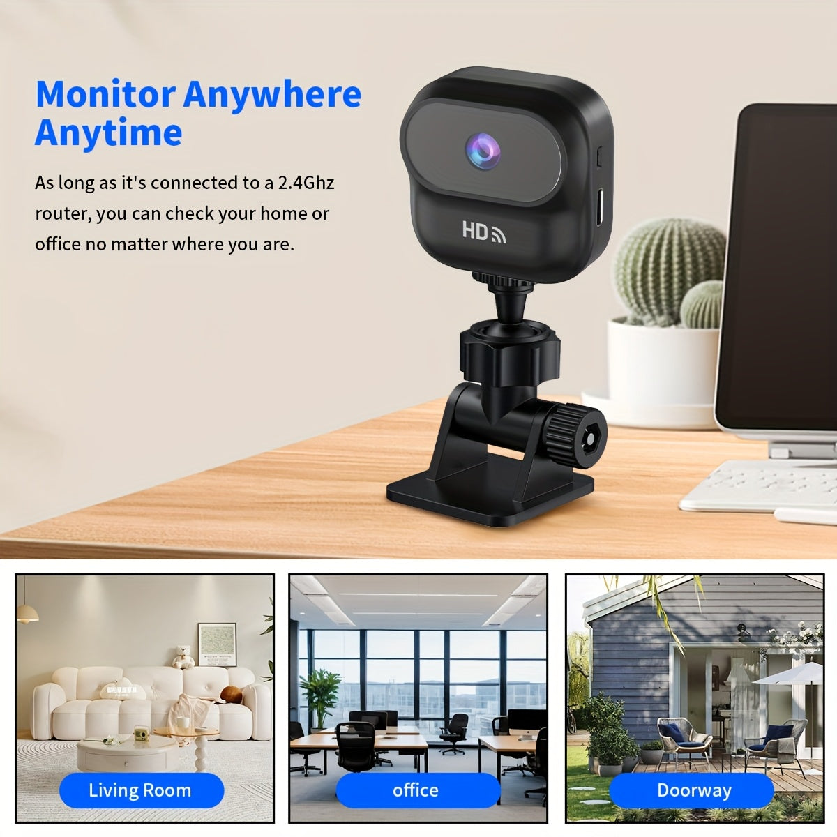 Mini 1080p Wireless Surveillance Camera with Local Recording