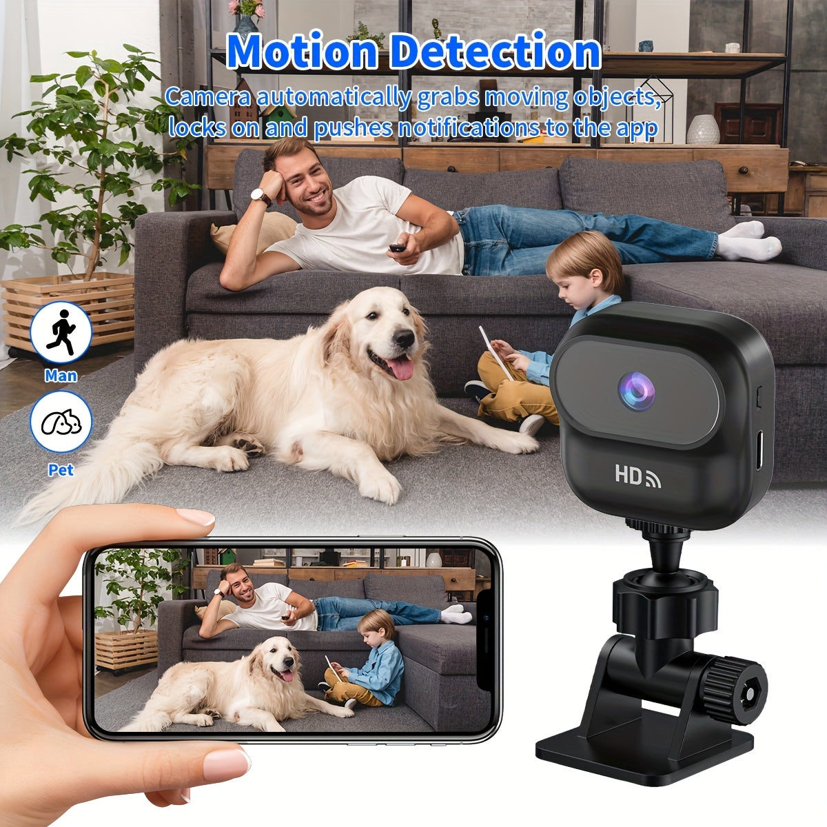 Mini 1080p Wireless Surveillance Camera with Local Recording