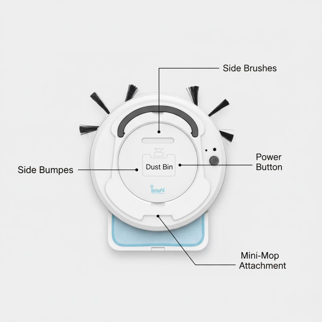 Robot Vacuum Cleaner with Smart Navigation and Quiet Operation