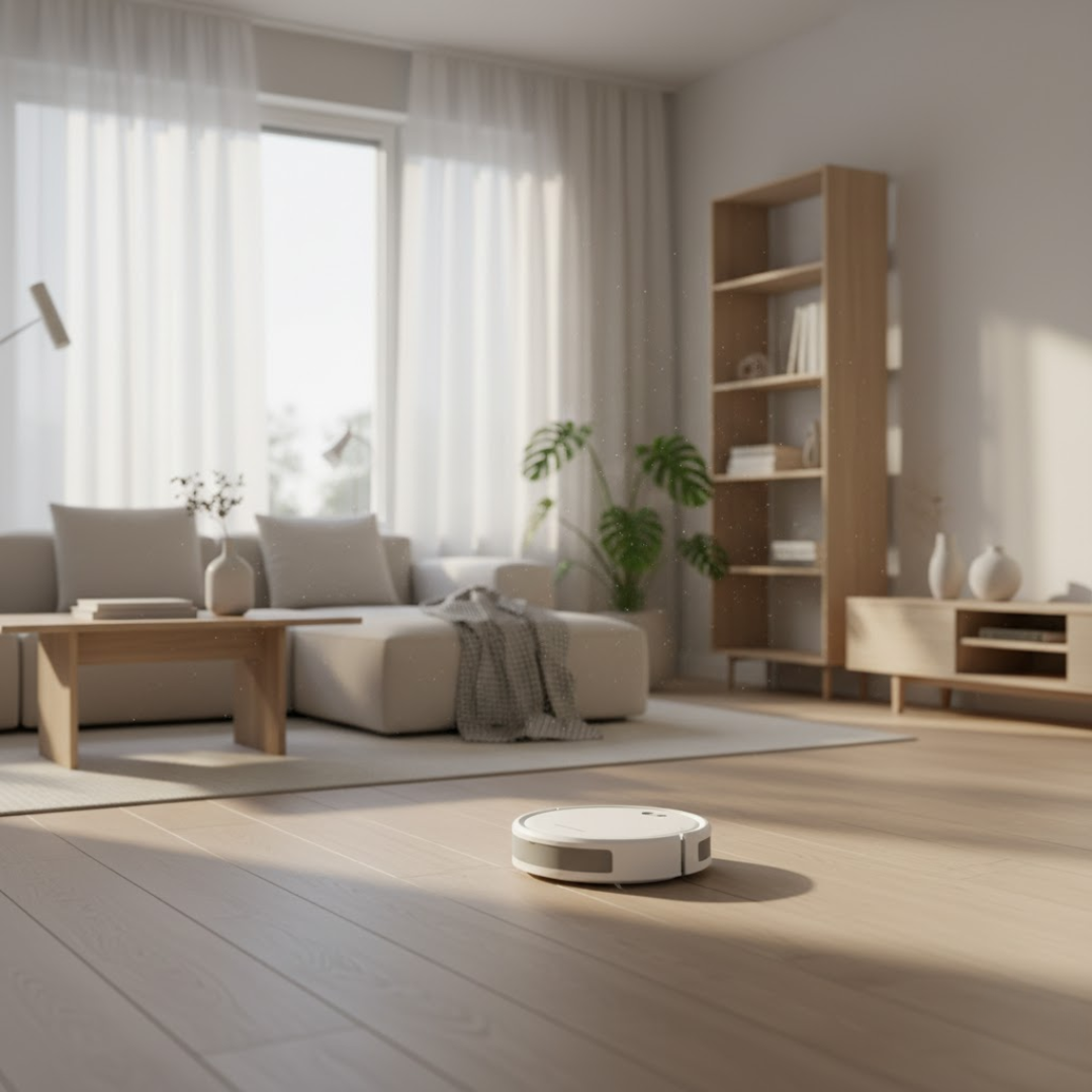 Robot Vacuum Cleaner with Smart Navigation and Quiet Operation