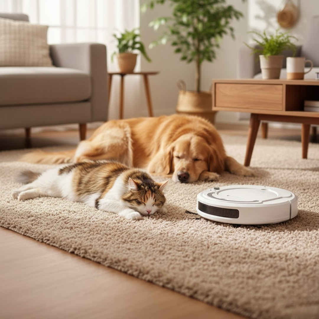 Robot Vacuum Cleaner with Smart Navigation and Quiet Operation