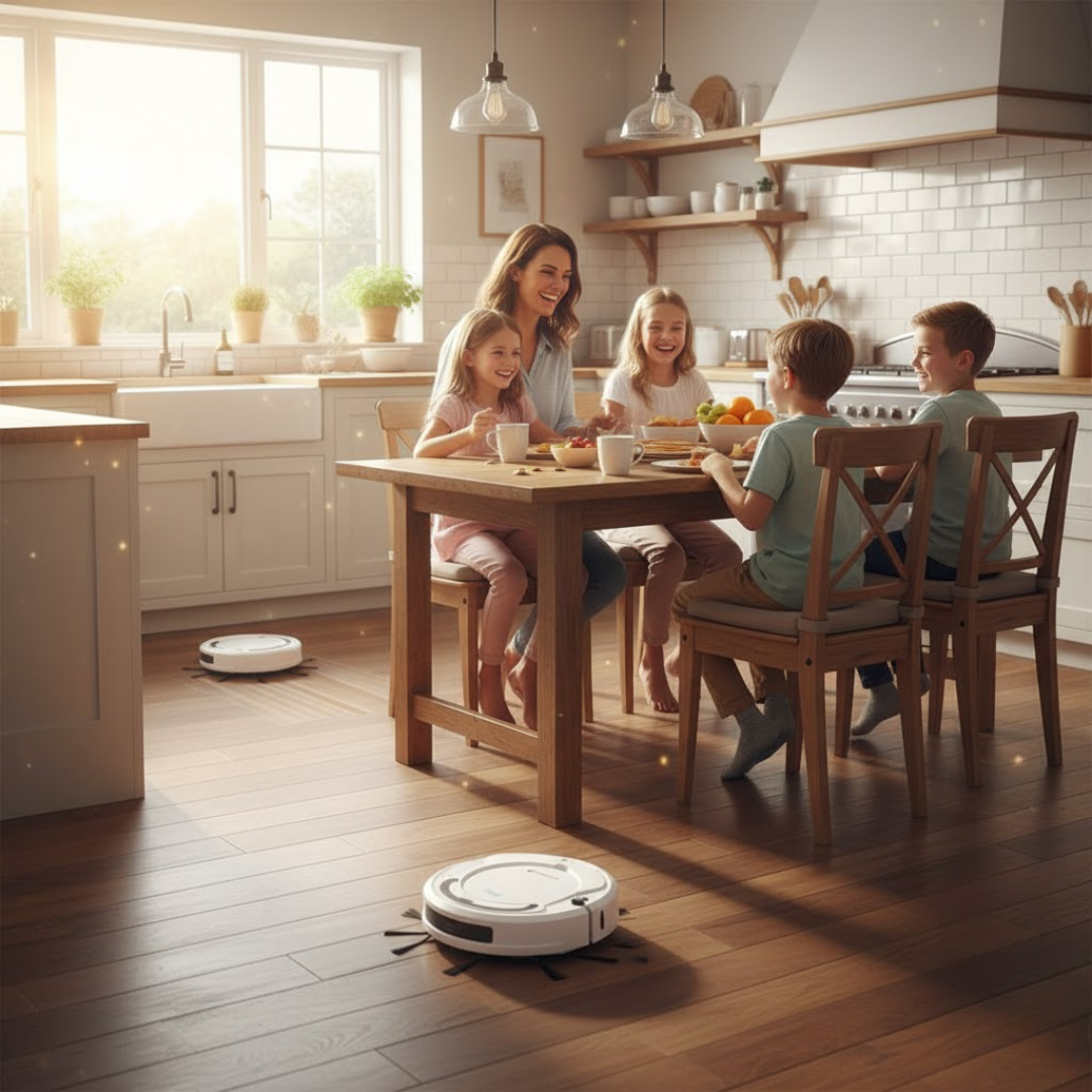 Robot Vacuum Cleaner with Smart Navigation and Quiet Operation
