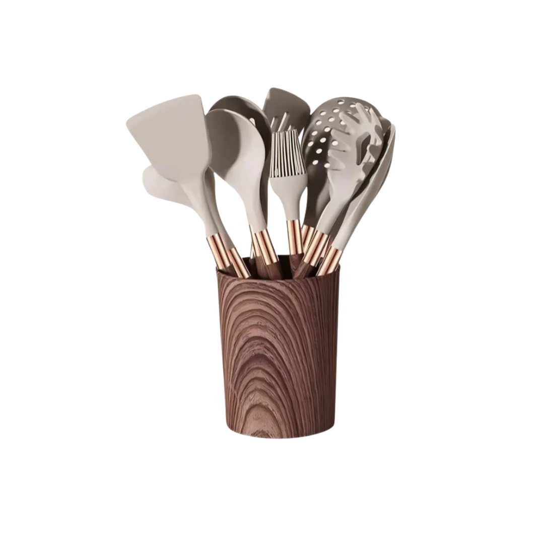 10-Piece Heat-Resistant Silicone Kitchen Utensil Set