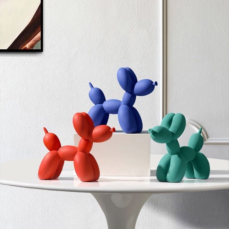 Green Resin Balloon Dog Sculpture