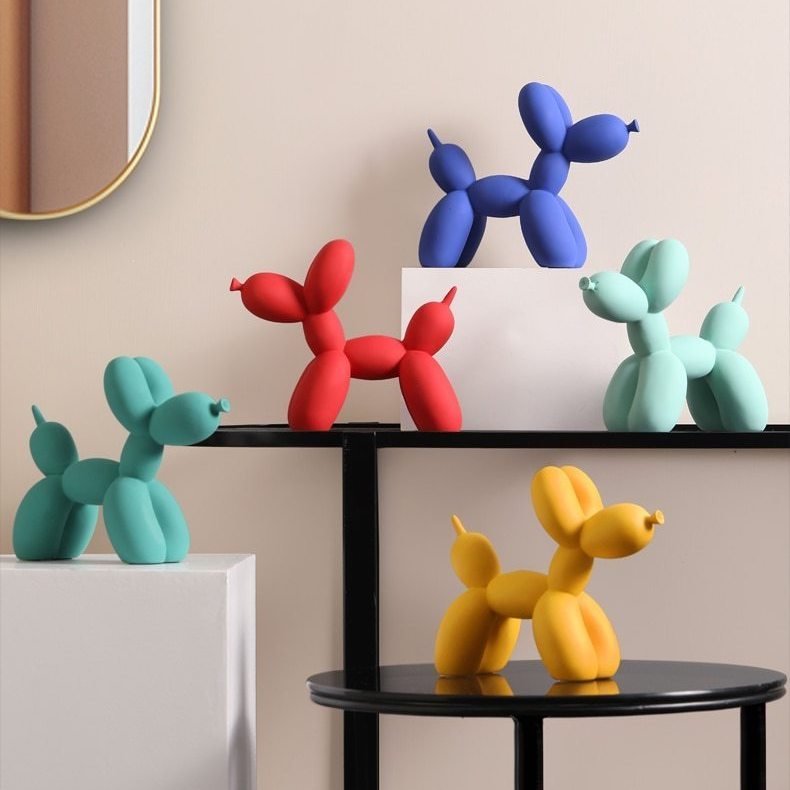 Green Resin Balloon Dog Sculpture