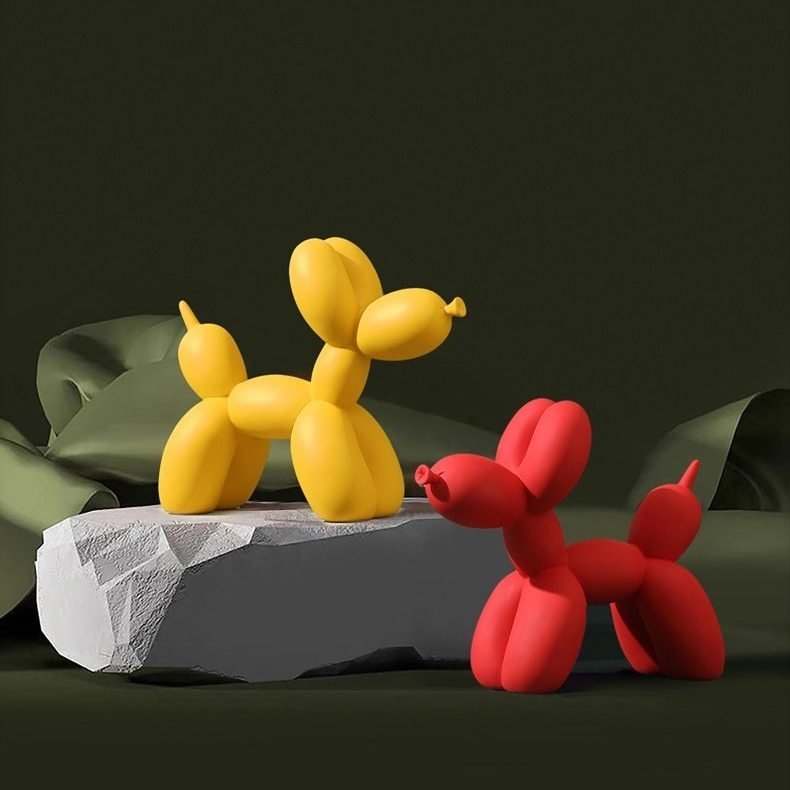 Green Resin Balloon Dog Sculpture