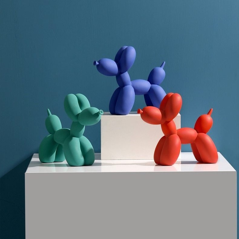 Green Resin Balloon Dog Sculpture