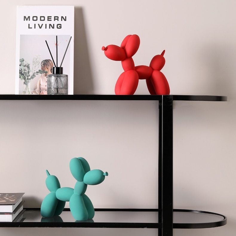 Green Resin Balloon Dog Sculpture