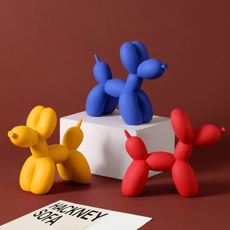 Green Resin Balloon Dog Sculpture