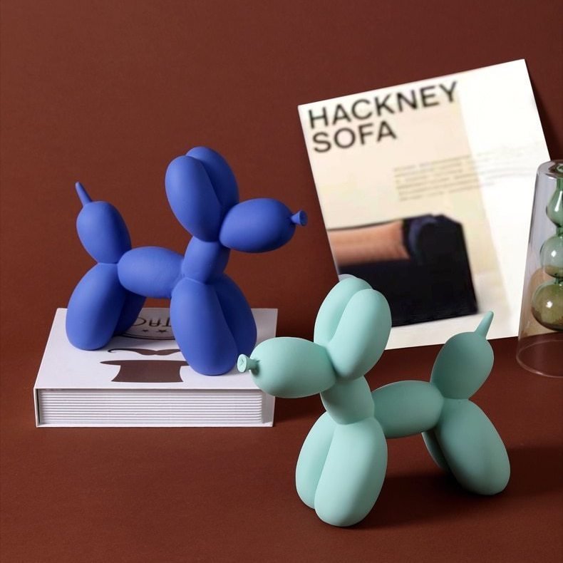 Green Resin Balloon Dog Sculpture