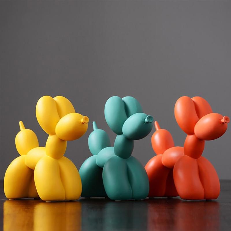 Green Resin Balloon Dog Sculpture