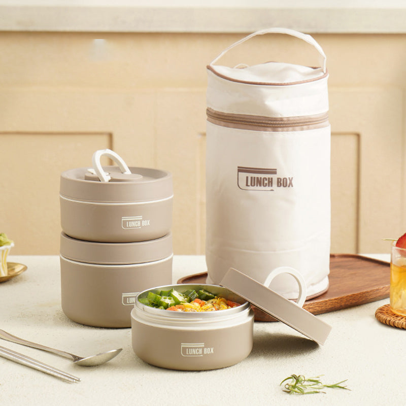 Multi-Layer Insulated Lunch Box with Free Carry Bag