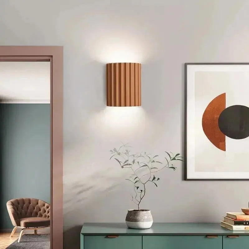 Contemporary Resin Wall Lamp with LED Lighting