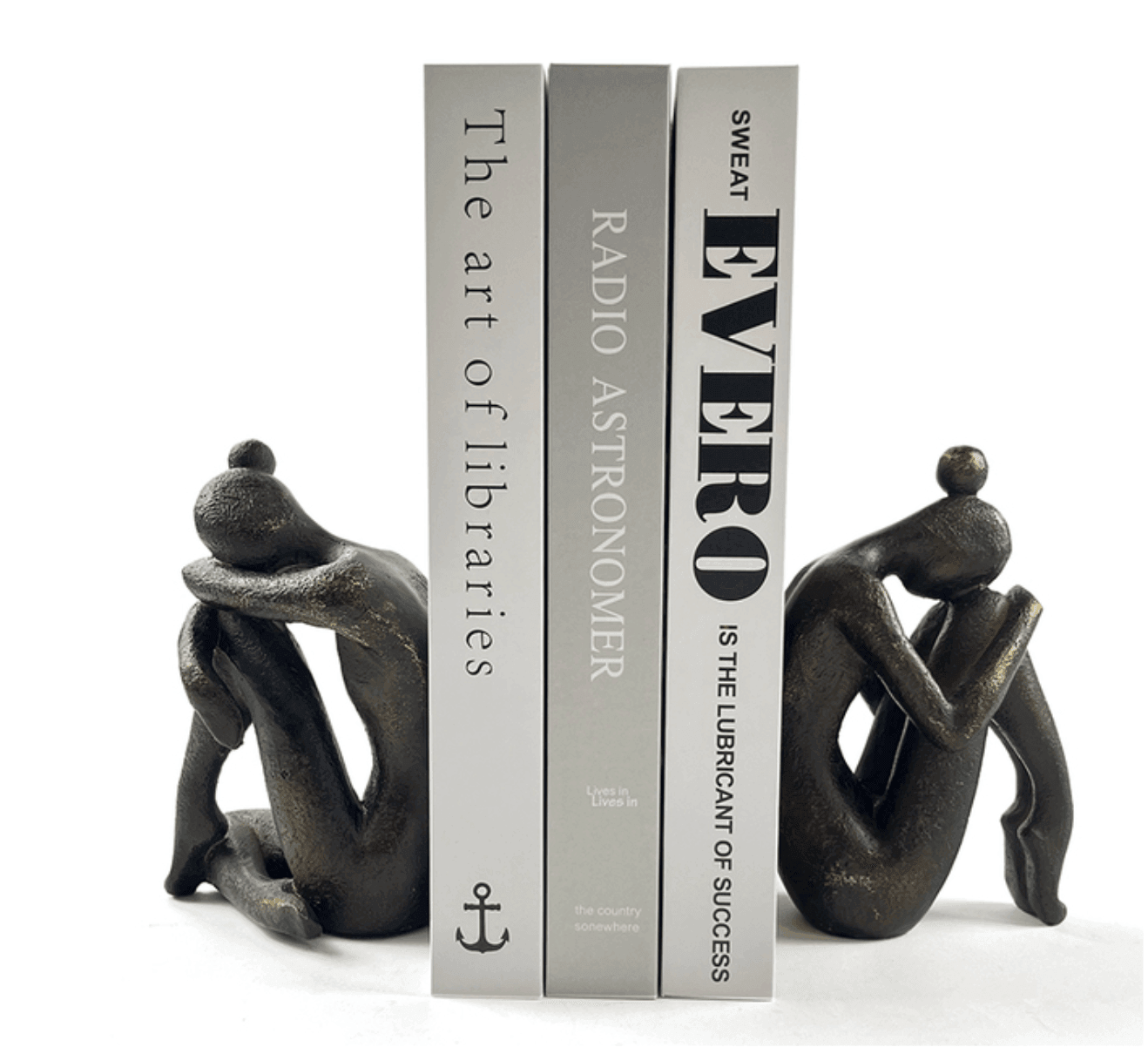 Human-Shaped Resin Bookends for Home and Office Decor