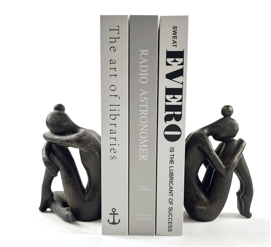 Human-Shaped Resin Bookends for Desk Organization