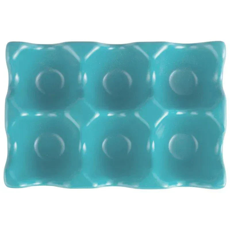 Ceramic Eggshell Egg Plate for 6 Eggs