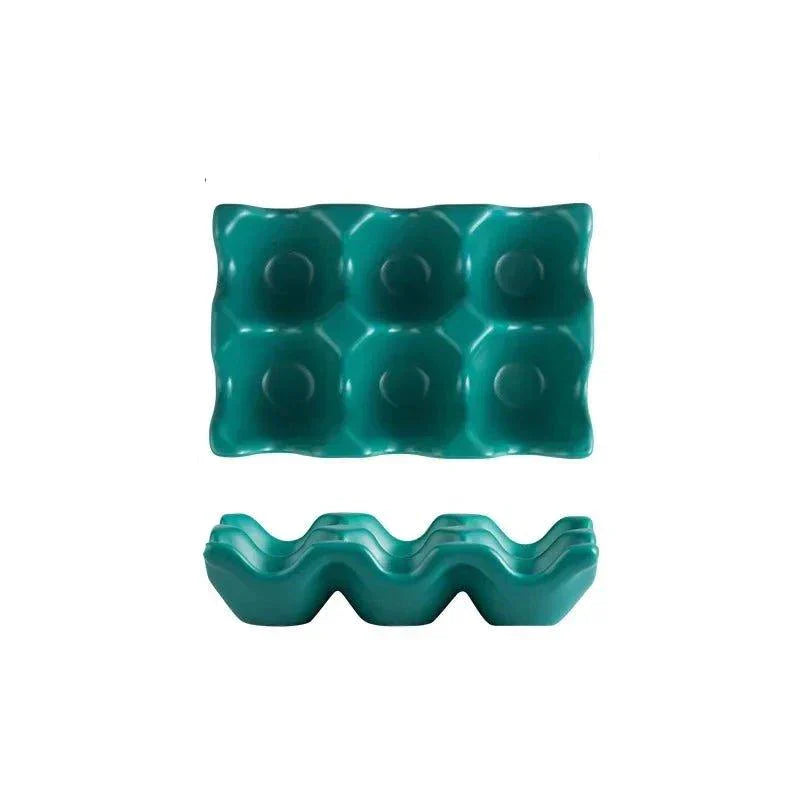 Ceramic Eggshell Egg Plate for 6 Eggs