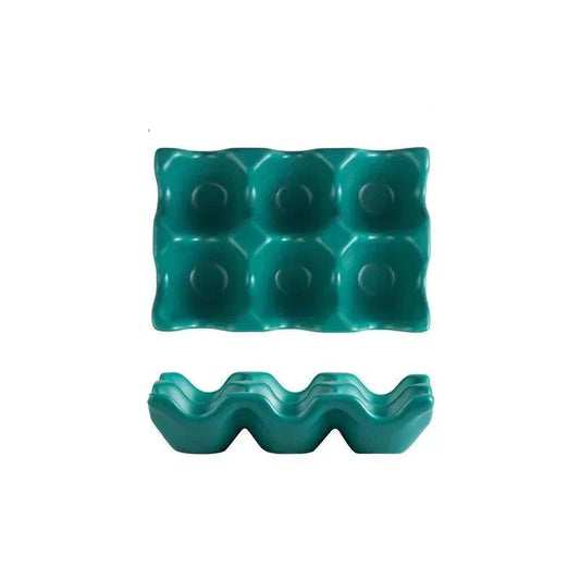 Ceramic Eggshell Egg Plate for 6 Eggs