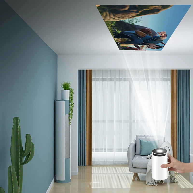 4K Android Smart Projector with 180° Viewing Angle and 360° Sound