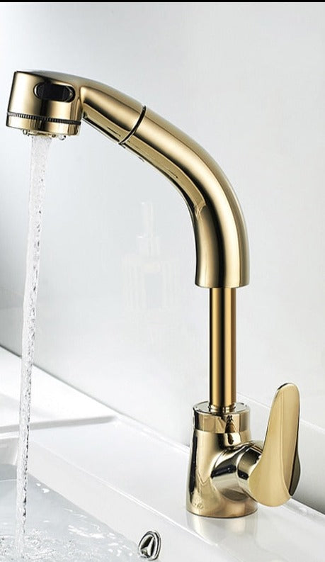 Pull-Out Bathroom Faucet with Elegant Design and Easy Installation