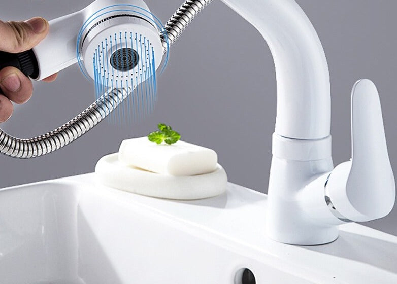 Pull-Out Bathroom Faucet with Elegant Design and Easy Installation