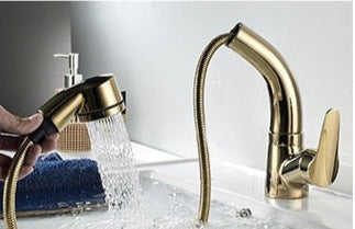 Pull-Out Bathroom Faucet with Elegant Design and Easy Installation