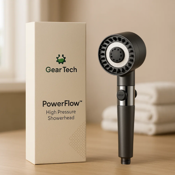 High-Pressure Showerhead with 9-Layer Filtration and Water Savings
