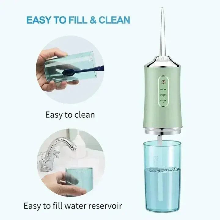 Wireless Water Flosser with 360° Rotating Nozzles and 3 Cleaning Modes